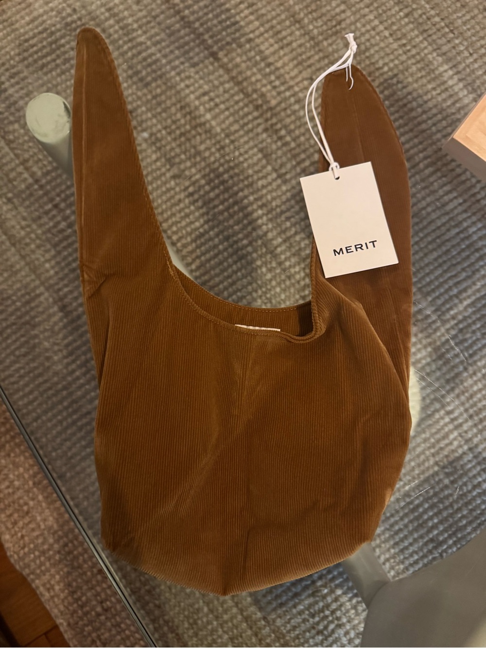 NWT Brown Corduroy Merit cosmetic bag